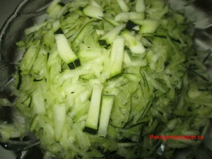 shredded zucchini