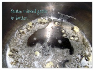 Sautee garlic