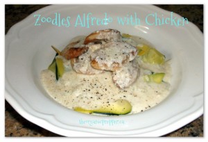 Zoodles Alfredo with Chicken