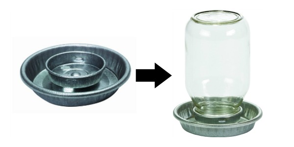 mason jar waterer