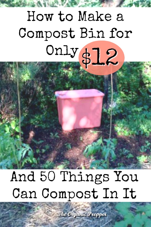 Make a $12 DIY Compost Bin + 50 Items to Put In It - The 