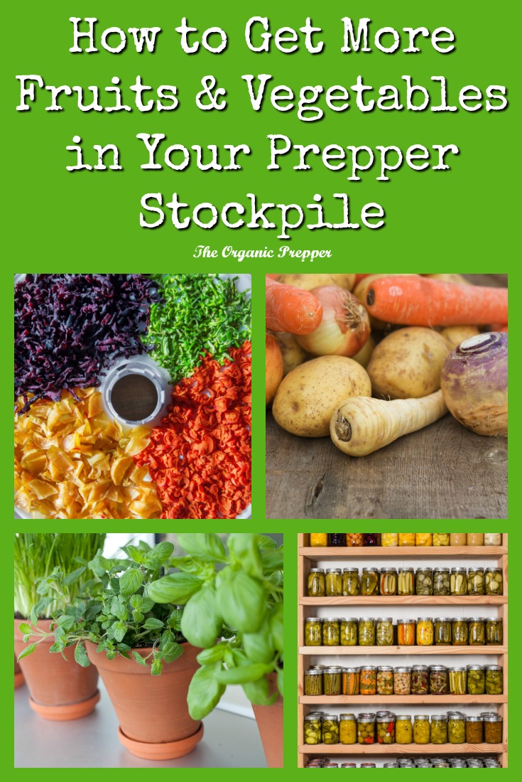 It can be a major challenge when living from your stockpiled foods to get enough fruits and vegetables. These tips can help you, even if you're on a budget.