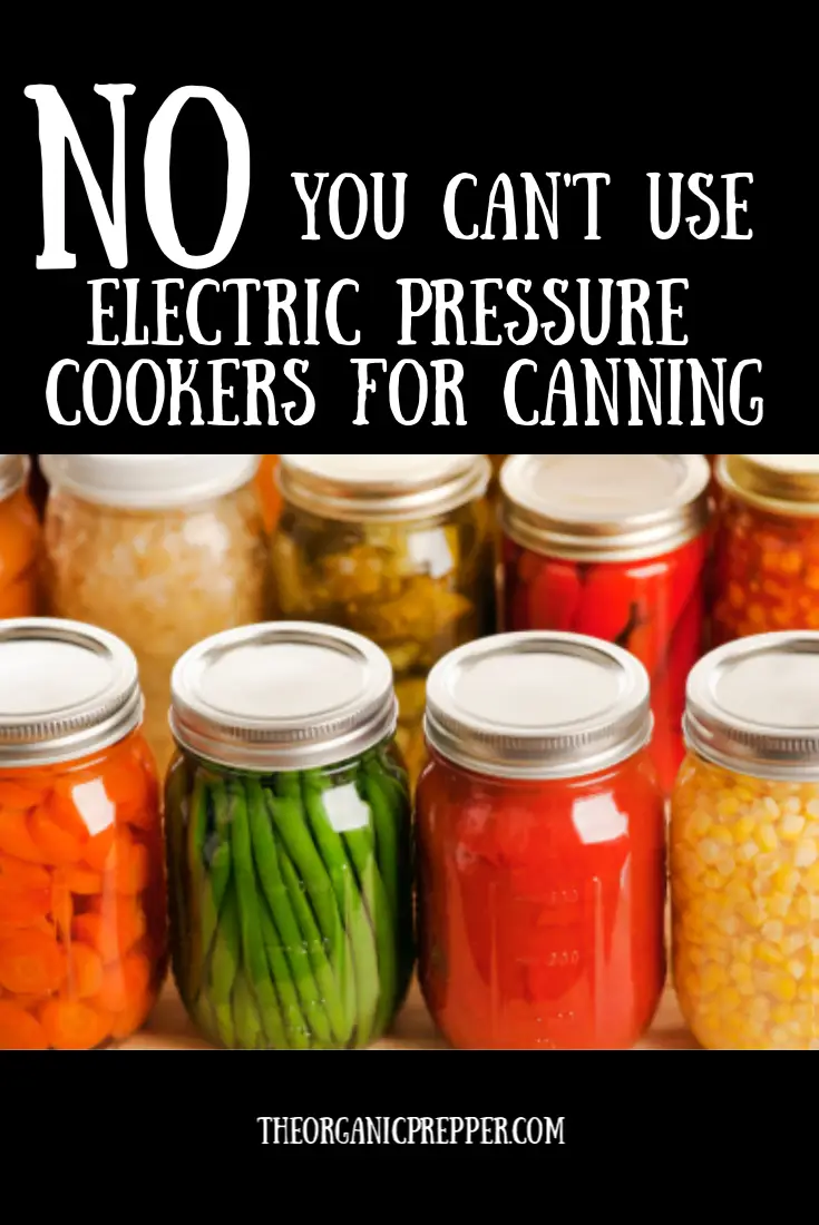 NO, You CAN\'T Use Electric Pressure COOKERS for Canning