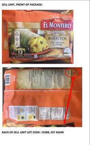 Recall of Frozen Breakfast Burritos